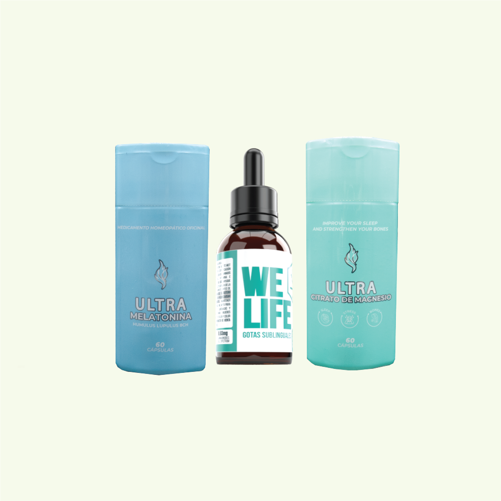 Combo Melatonina + Citrato de magnesio + Gotas Welife СВD/d9 1:1 750mg
