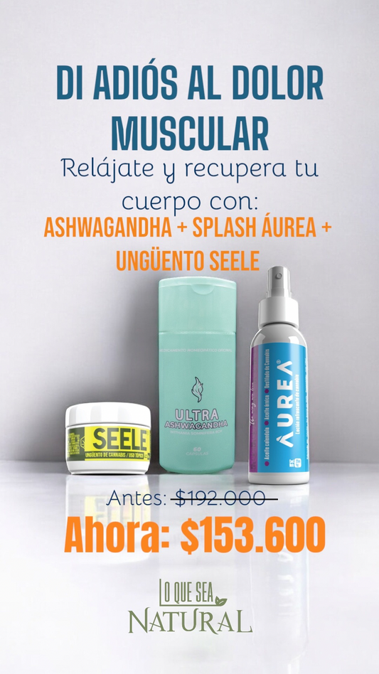 Combo Ashwagandha + Splash Aurea + Ungüento Seele